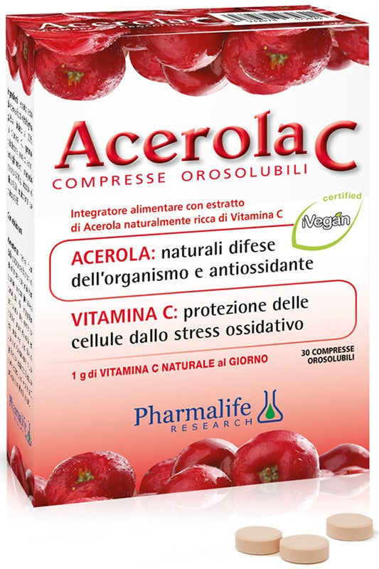 pharmalife research acerola c 30 compresse orosolubili ean 8032578479621