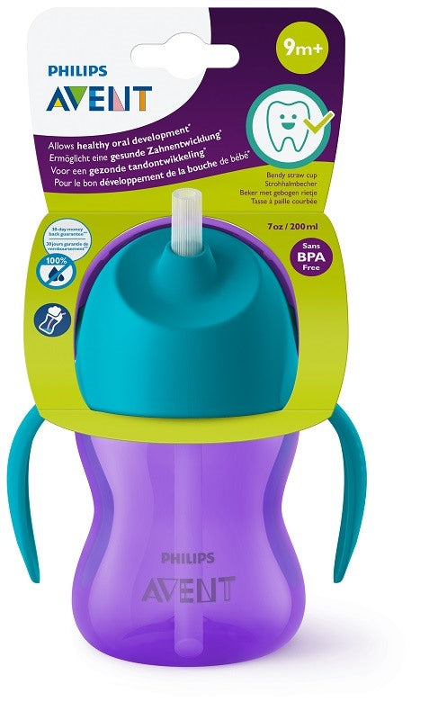 philips avent tazza con cannuccia flessibile da 200ml 9 mesi avent ean 8710103786665