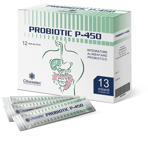 citozeatec probiotic p 450 12 stick monodose 10 ml