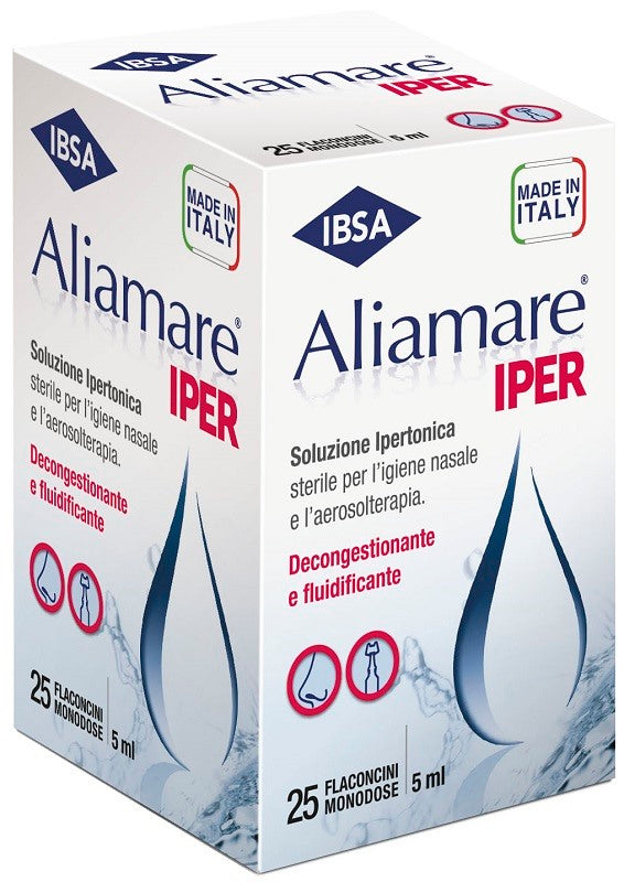 ibsa farmaceutici aliamare iper 25 flaconcini ipertonici da 5 ml aliamare ean 8033638956786