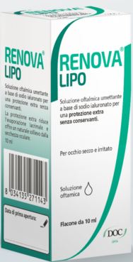 doc oftalmici renova collirio sostituto lacrimale a base di acido ialuronico 04 e lipidi flacone da 10 ml senza conservanti renova ean 8034135271143