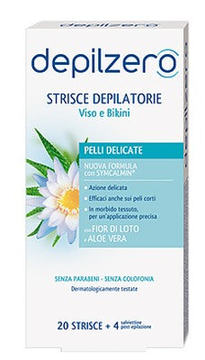 perfetti van melle depilzero strisce viso e bikini 20 pezzi depilzero ean 8008970044187