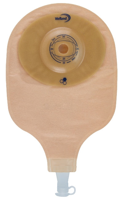 teleflex medical stomia sacca per urostomia opaca ritagliabile aurum convex uro midi con miele di manuka diametro 13 48 mm inizio convessita 48 mm 10 pezzi aurum ean 5024310940394