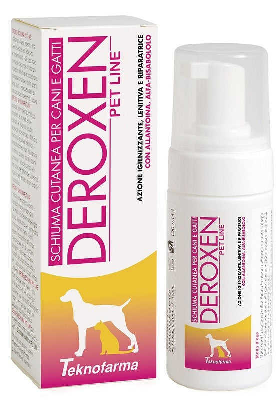 teknofarma vet deroxen pet line schiuma 100 ml deroxen