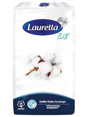 s i l c assorbente laurella in cotone sottile notte disteso 14 pezzi ean 8007300010052