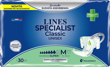 fater adult pannolone a mutanda lines specialist classic super mm 30 pezzi lines ean 8001480057050