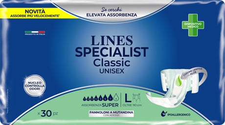 fater adult pannolone a mutanda lines specialist classic super mg 30 pezzi lines ean 8001480057067