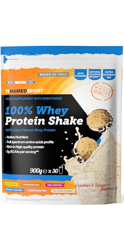 named sport 100 whey protein shake cookies cream 900 g named ean 8054956342808
