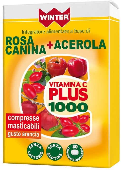 gdp srl general dietet pharma winter vitamina c plus 1000 rosa canina acerola 30 compresse masticabili ean 8057742223008