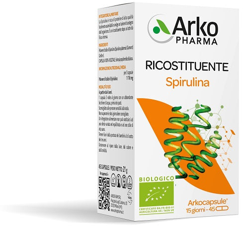 arkofarm arko capsule spirulina bio 45 capsule arkofarm ean 3578835610116