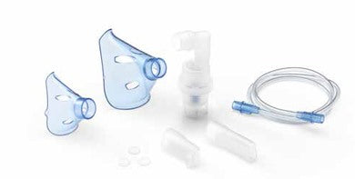 air liquide medical syst soffio cube kit accessori ricambio con ampolla boccaglio e focella nasale maschera pediatrica e adulti tubello e filtri di ricambio e borsa porta accessori air liquide medical syst ean 8015662716000