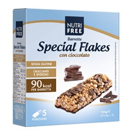 nuova terra nutrifree barrette special flakes cioccolato 248 g x 5 nutrifree ean 8008696028300