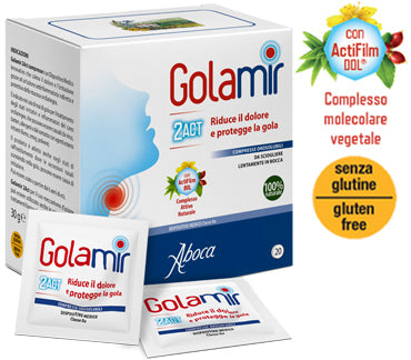 aboca golamir 2act 20 compresse orosolubili da 15 g golamir ean 8032472022398