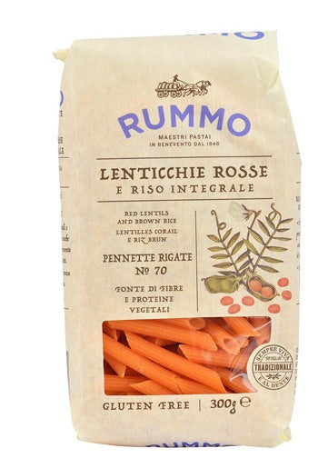 rummo rummo pennette rigate n 70 lenticchie rosse e riso integrale 300 g ean 8008343812702