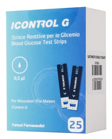 farsud diagnostica strisce misurazione glicemia icontrol g 25 pezzi ean 8056446300077