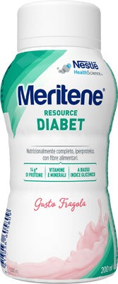 nestle health meritene resource diabet fragola alimento iperproteico 28 vitamine e minerali 200 ml meritene ean 7613036605809