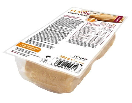 schar uno flavis ciabattine panini bianchi aproteici 4 pezzi da 65 g flavis ean 8008698025611