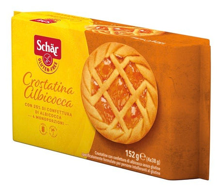 schar uno schar crostatina con confettura di albicocca 4 monoporzioni da 35 g schar ean 8008698024775