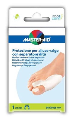 pietrasanta protezione master aid footcare per alluce valgo con separatore dita integrato 1 pezzo d9 master aid ean 8032956145001