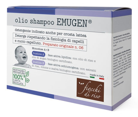 artsana chicco fiocchi di riso emugen olio shampoo ultradelicato 10 bustine da 15 ml 10 bustine da 3 ml artsana ean 8058664171071