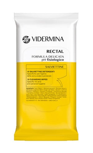 ganassini health care vidermina rectal salviettine 15 pezzi vidermina ean 8050444856369