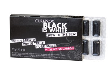 curaprox curaprox black is white to go chewing gum sleeve 12 pezzi curaprox ean 7612412424621