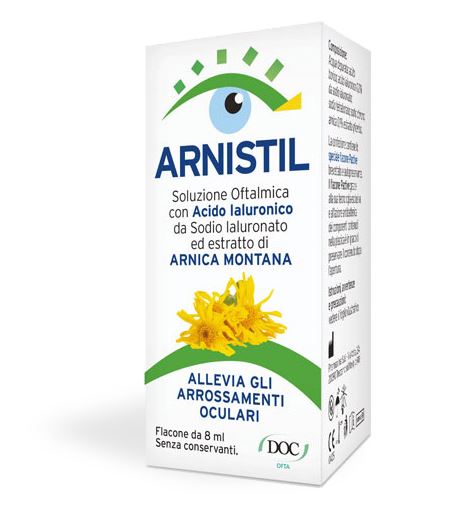 doc oftalmici arnistil soluzione oftalmica acido ialuronico 02 estratto di arnica montana 01 flacone 8 ml arnistil