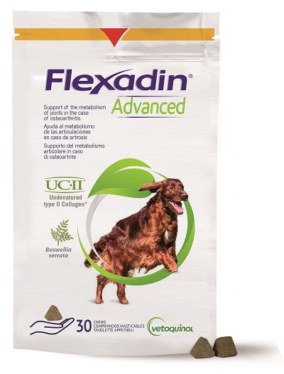 vetoquinol flexadin advanced cane tutte le taglie 30 tavolette appetibili flexadin ean 3605874565517