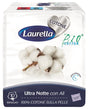 s i l c assorbente laurella per donna in cotone ultra ali notte 10 pezzi laurella ean 8007300010069