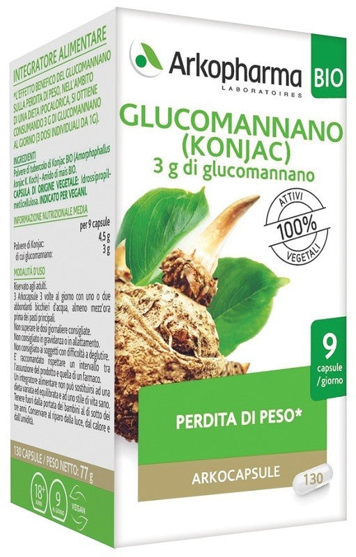 arkofarm arko capsule glucomannano bio 130 capsule arkofarm ean 3578831411397