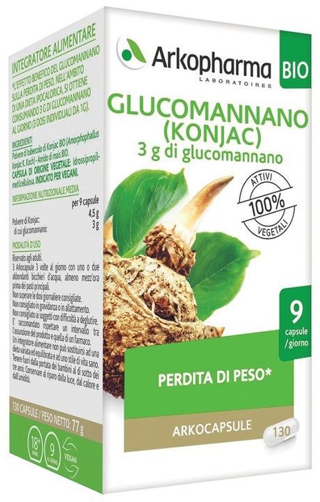 arkofarm arko capsule glucomannano bio 130 capsule arkofarm ean 3578831411397
