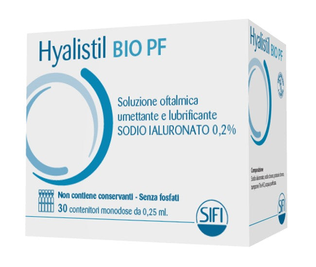 sifi hyalistil bio pf soluzione oftalmica phosphate free monodose a base di acido ialuronico 02 30 flaconcini 025 ml hyalistil