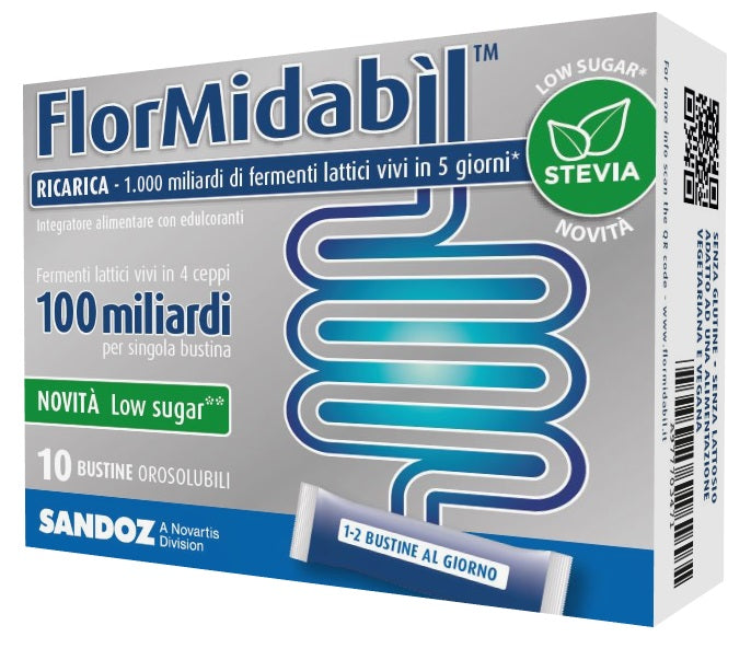 polifarma flormidabil ricarica 10 bustine con stevia flormidabil