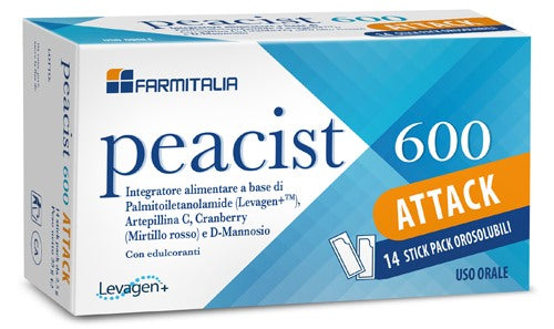 farmitalia peacist 600 attack 14 stick pack orosolubili