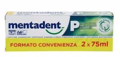 unilever mentadent p 2 x 75 ml bitubo promo mentadent ean 8717163747841