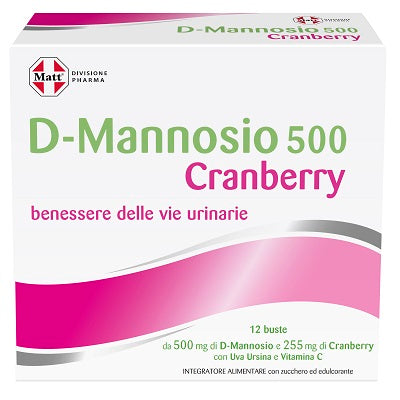 ad gruppo alimentare diet matt divisione pharma d mannosio 500 cranberry 12 bustine ean 8021581600610