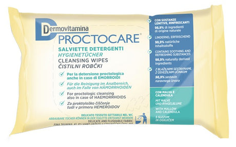 pasquali dermovitamina dermovitamina proctocare salviette detergenti 15 pezzi dermovitamina ean 8032738385519