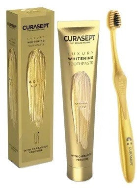 curasept curasept gold luxury whitening dentifricio 75 ml spazzolino curasept ean 8056746071509