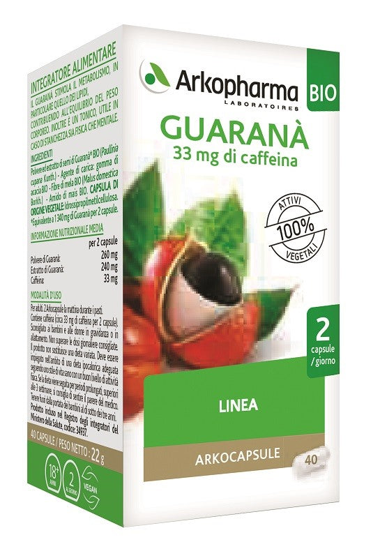 arkofarm arko capsule guarana bio 40 capsule arkofarm ean 3578835610086