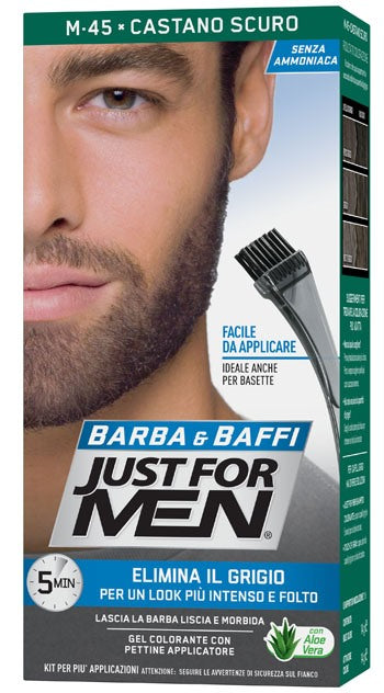 combe italia just for men barba baffi m45 castano scuro 51 g just for men ean 5010934009623