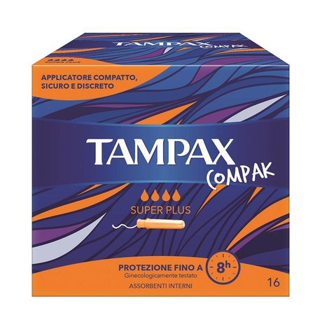 fater femcare tampax compak assorbente interno super plus 16 pezzi tampax ean 8001480401341
