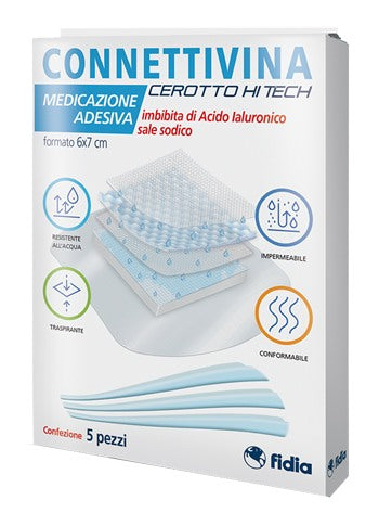 fidia farmaceutici cerotto connettivina hitech 6 x 7 cm 5 pezzi connettivina ean 8033661804375