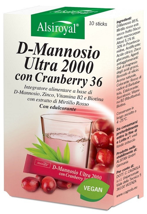 dr cagnola d mannosio ultra 2000 cranberry 10 stick ean 4000307141907