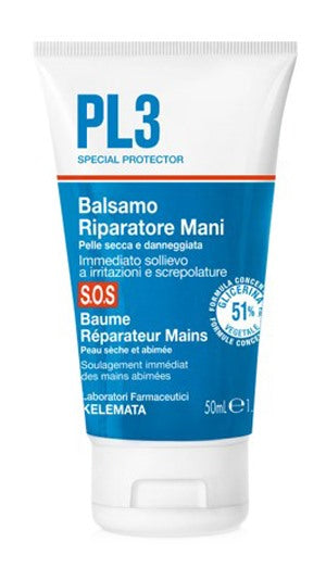 kelemata pl3 balsamo riparatore mani sos 50 ml pl3 ean 8009150702347