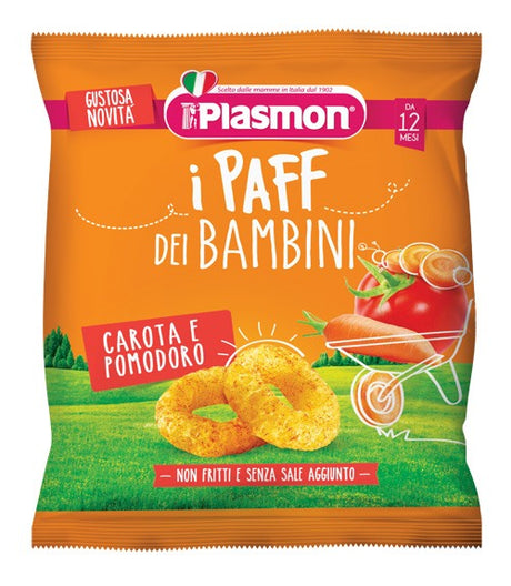plasmon heinz italia plasmon dry snack paff carota pomodoro 15 g plasmon ean 8001040200445