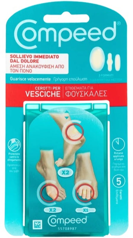 perrigo hra compeed cerotti per vesciche misto 5 pezzi compeed ean 3663555002744