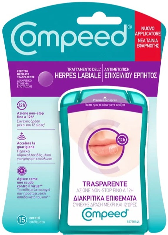 perrigo hra compeed trattamento dellherpes labiale 15 pezzi compeed ean 3663555002126