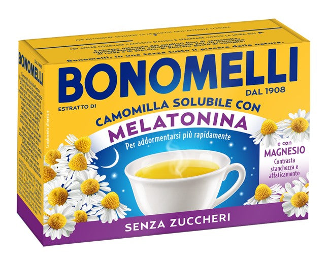 bonomelli camomilla solubile melatonina magnesio 16 bustine valmi ean 8001840326192