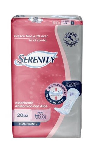 serenity serenity assorbente anatomico con aloe flexit mini 20 pezzi serenity ean 8058150566473