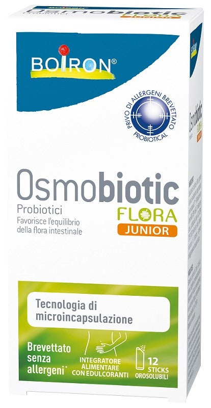 boiron specialita osmobiotic flora junior 12 sticks orosolubili osmobiotic ean 8052432890515
